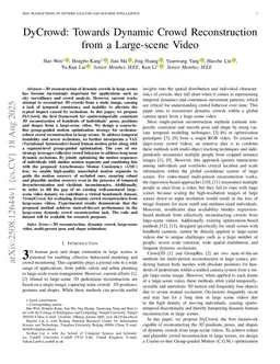 DyCrowd: Towards Dynamic Crowd Reconstruction from a Large-scene Video