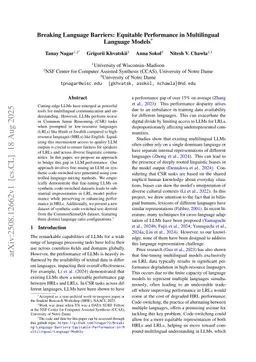 Breaking Language Barriers: Equitable Performance in Multilingual Language Models