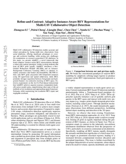 Refine-and-Contrast: Adaptive Instance-Aware BEV Representations for Multi-UAV Collaborative Object Detection