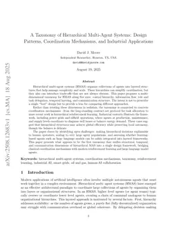 A Taxonomy of Hierarchical Multi-Agent Systems: Design Patterns, Coordination Mechanisms, and Industrial Applications