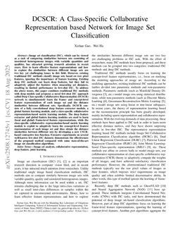 DCSCR: A Class-Specific Collaborative Representation based Network for Image Set Classification