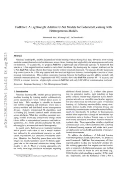 FedUNet: A Lightweight Additive U-Net Module for Federated Learning with Heterogeneous Models