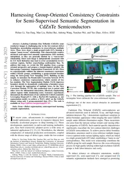 Harnessing Group-Oriented Consistency Constraints for Semi-Supervised Semantic Segmentation in CdZnTe Semiconductors