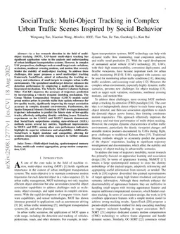 SocialTrack: Multi-Object Tracking in Complex Urban Traffic Scenes Inspired by Social Behavior
