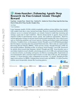 Atom-Searcher: Enhancing Agentic Deep Research via Fine-Grained Atomic Thought Reward