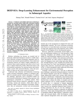 DEEP-SEA: Deep-Learning Enhancement for Environmental Perception in Submerged Aquatics
