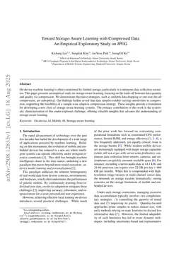 Toward Storage-Aware Learning with Compressed Data An Empirical Exploratory Study on JPEG