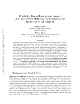 Reliability, Embeddedness, and Agency: A Utility-Driven Mathematical Framework for Agent-Centric AI Adoption