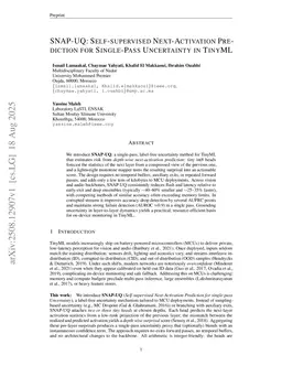SNAP-UQ: Self-supervised Next-Activation Prediction for Single-Pass Uncertainty in TinyML