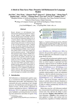 A Stitch in Time Saves Nine: Proactive Self-Refinement for Language Models