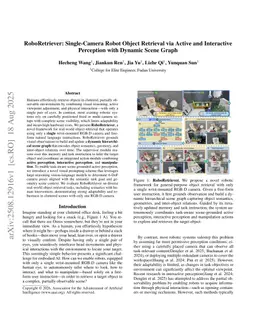 RoboRetriever: Single-Camera Robot Object Retrieval via Active and Interactive Perception with Dynamic Scene Graph