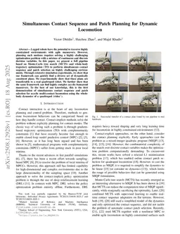 Simultaneous Contact Sequence and Patch Planning for Dynamic Locomotion