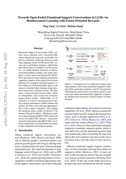 Towards Open-Ended Emotional Support Conversations in LLMs via Reinforcement Learning with Future-Oriented Rewards