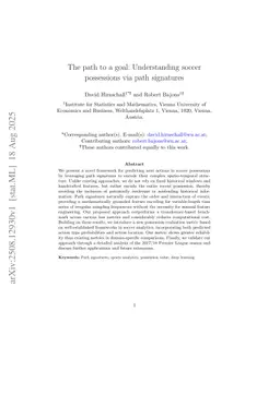 The path to a goal: Understanding soccer possessions via path signatures