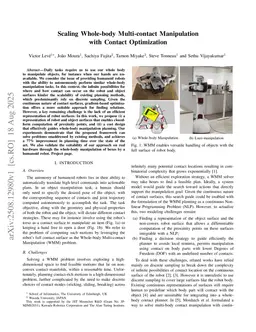 Scaling Whole-body Multi-contact Manipulation with Contact Optimization