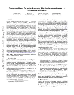 Seeing the Many: Exploring Parameter Distributions Conditioned on Features in Surrogates