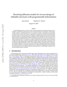Denoising diffusion models for inverse design of inflatable structures with programmable deformations
