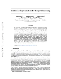 Contrastive Representations for Temporal Reasoning