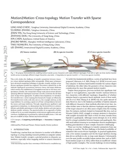 Motion2Motion: Cross-topology Motion Transfer with Sparse Correspondence