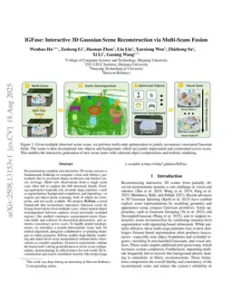 IGFuse: Interactive 3D Gaussian Scene Reconstruction via Multi-Scans Fusion