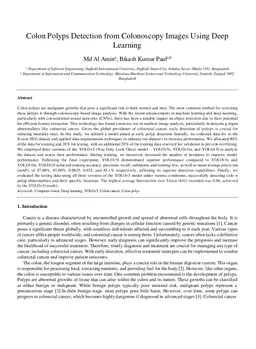 Colon Polyps Detection from Colonoscopy Images Using Deep Learning