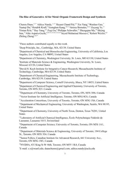 The Rise of Generative AI for Metal-Organic Framework Design and Synthesis