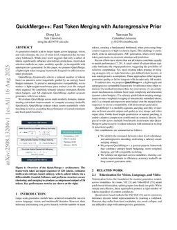 QuickMerge++: Fast Token Merging with Autoregressive Prior
