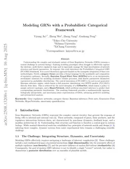 Modeling GRNs with a Probabilistic Categorical Framework