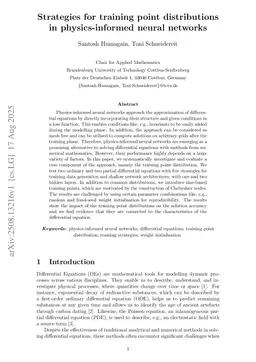 Strategies for training point distributions in physics-informed neural networks