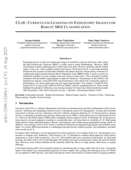 CLoE: Curriculum Learning on Endoscopic Images for Robust MES Classification