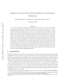 Efficient Constraint-Aware Flow Matching via Randomized Exploration