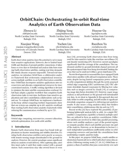 OrbitChain: Orchestrating In-orbit Real-time Analytics of Earth Observation Data