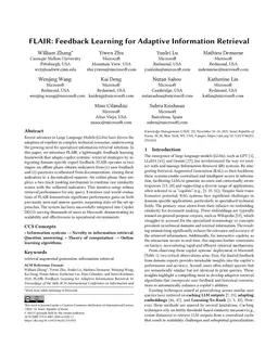 FLAIR: Feedback Learning for Adaptive Information Retrieval