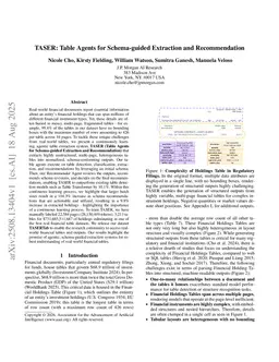 TASER: Table Agents for Schema-guided Extraction and Recommendation