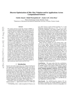 Discrete Optimization of Min-Max Violation and its Applications Across Computational Sciences