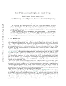 Fair Division Among Couples and Small Groups