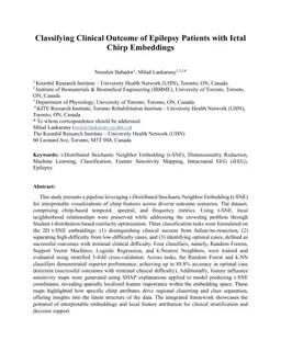 Classifying Clinical Outcome of Epilepsy Patients with Ictal Chirp Embeddings