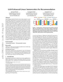 LLM-Enhanced Linear Autoencoders for Recommendation
