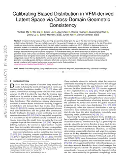 Calibrating Biased Distribution in VFM-derived Latent Space via Cross-Domain Geometric Consistency