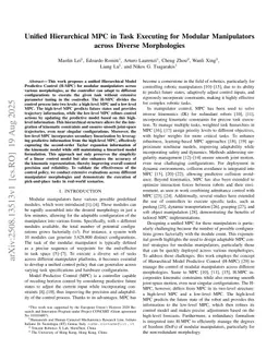 Unified Hierarchical MPC in Task Executing for Modular Manipulators across Diverse Morphologies