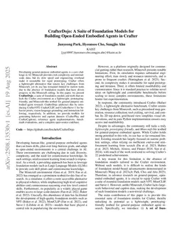 CrafterDojo: A Suite of Foundation Models for Building Open-Ended Embodied Agents in Crafter