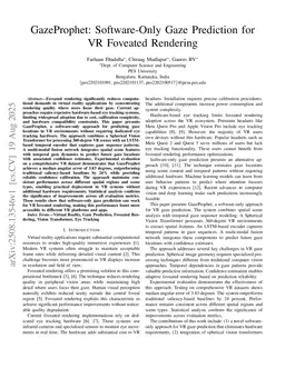 GazeProphet: Software-Only Gaze Prediction for VR Foveated Rendering