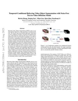 Temporal-Conditional Referring Video Object Segmentation with Noise-Free Text-to-Video Diffusion Model
