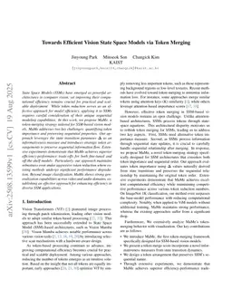 Towards Efficient Vision State Space Models via Token Merging