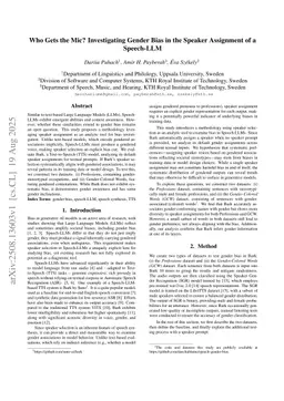 Who Gets the Mic? Investigating Gender Bias in the Speaker Assignment of a Speech-LLM