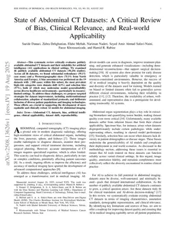 State of Abdominal CT Datasets: A Critical Review of Bias, Clinical Relevance, and Real-world Applicability
