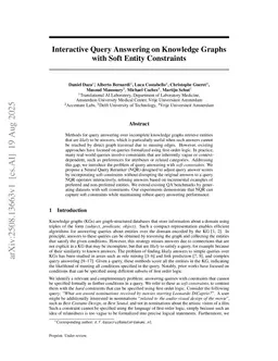 Interactive Query Answering on Knowledge Graphs with Soft Entity Constraints