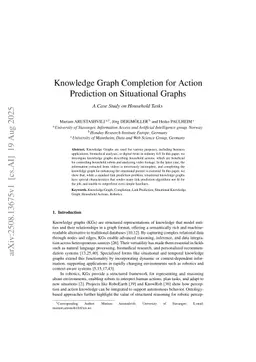 Knowledge Graph Completion for Action Prediction on Situational Graphs -- A Case Study on Household Tasks