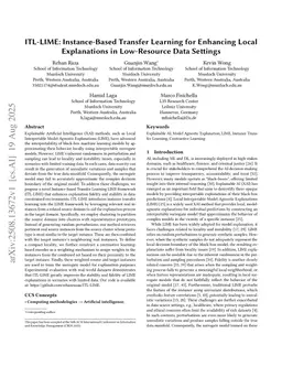 ITL-LIME: Instance-Based Transfer Learning for Enhancing Local Explanations in Low-Resource Data Settings