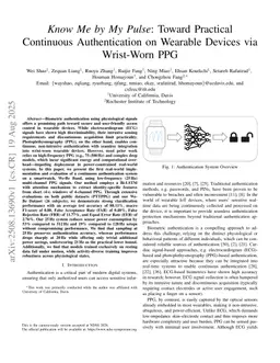 Know Me by My Pulse: Toward Practical Continuous Authentication on Wearable Devices via Wrist-Worn PPG